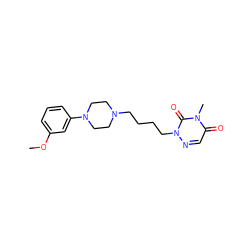 COc1cccc(N2CCN(CCCCn3ncc(=O)n(C)c3=O)CC2)c1 ZINC000034801069