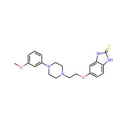 COc1cccc(N2CCN(CCOc3ccc4[nH]c(=S)[nH]c4c3)CC2)c1 ZINC000052716763