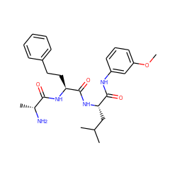 COc1cccc(NC(=O)[C@H](CC(C)C)NC(=O)[C@H](CCc2ccccc2)NC(=O)[C@@H](C)N)c1 ZINC000027426080