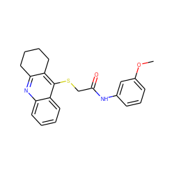 COc1cccc(NC(=O)CSc2c3c(nc4ccccc24)CCCC3)c1 ZINC000004922103