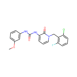 COc1cccc(NC(=O)Nc2cccn(Cc3c(F)cccc3Cl)c2=O)c1 ZINC000064527132