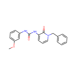 COc1cccc(NC(=O)Nc2cccn(Cc3ccccc3)c2=O)c1 ZINC000001354025