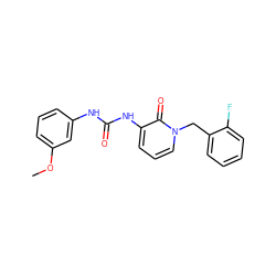 COc1cccc(NC(=O)Nc2cccn(Cc3ccccc3F)c2=O)c1 ZINC000064511920