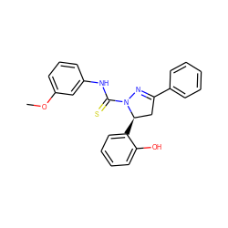 COc1cccc(NC(=S)N2N=C(c3ccccc3)C[C@H]2c2ccccc2O)c1 ZINC000072170644