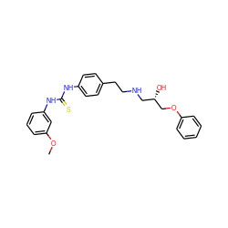 COc1cccc(NC(=S)Nc2ccc(CCNC[C@H](O)COc3ccccc3)cc2)c1 ZINC000043017351