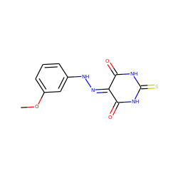 COc1cccc(NN=C2C(=O)NC(=S)NC2=O)c1 ZINC000005687046