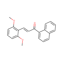 COc1cccc(OC)c1/C=C/C(=O)c1cccc2ccccc12 ZINC000103174473