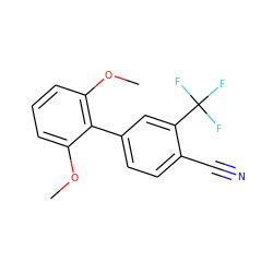 COc1cccc(OC)c1-c1ccc(C#N)c(C(F)(F)F)c1 ZINC000028825061