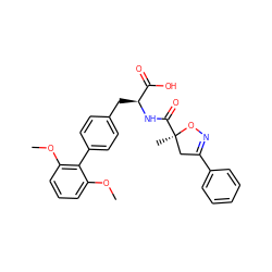 COc1cccc(OC)c1-c1ccc(C[C@H](NC(=O)[C@]2(C)CC(c3ccccc3)=NO2)C(=O)O)cc1 ZINC000034883445