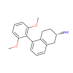 COc1cccc(OC)c1-c1cccc2c1CC[C@H](N)C2 ZINC000013581253