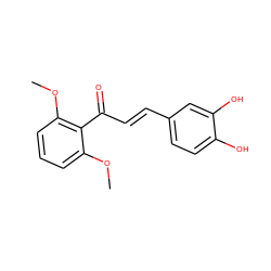 COc1cccc(OC)c1C(=O)/C=C/c1ccc(O)c(O)c1 ZINC000013834212