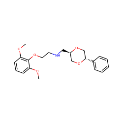 COc1cccc(OC)c1OCCNC[C@@H]1CO[C@@H](c2ccccc2)CO1 ZINC000040955112