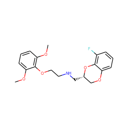 COc1cccc(OC)c1OCCNC[C@H]1COc2cccc(F)c2O1 ZINC000095565797