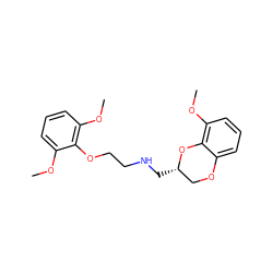 COc1cccc(OC)c1OCCNC[C@H]1COc2cccc(OC)c2O1 ZINC000039011656