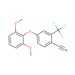 COc1cccc(OC)c1Oc1ccc(C#N)c(C(F)(F)F)c1 ZINC000035899609