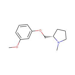 COc1cccc(OC[C@@H]2CCCN2C)c1 ZINC000026383296