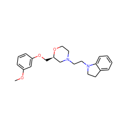 COc1cccc(OC[C@@H]2CN(CCN3CCc4ccccc43)CCO2)c1 ZINC000205509714