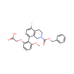 COc1cccc(OCC(=O)O)c1-c1ccc(F)c2c1CN(C(=O)OCc1ccccc1)CC2 ZINC000144085328