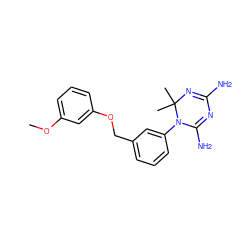 COc1cccc(OCc2cccc(N3C(N)=NC(N)=NC3(C)C)c2)c1 ZINC000013740729