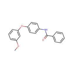 COc1cccc(Oc2ccc(NC(=O)c3ccccc3)cc2)c1 ZINC000515990286