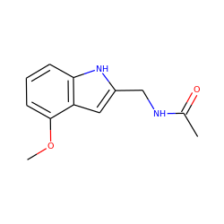 COc1cccc2[nH]c(CNC(C)=O)cc12 ZINC000013781148