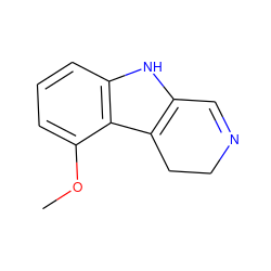 COc1cccc2[nH]c3c(c12)CCN=C3 ZINC000013587963