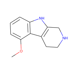 COc1cccc2[nH]c3c(c12)CCNC3 ZINC000025964310