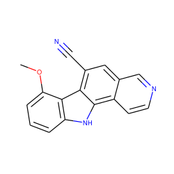 COc1cccc2[nH]c3c4ccncc4cc(C#N)c3c12 ZINC000217054330