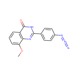 COc1cccc2c(=O)[nH]c(-c3ccc(N=[N+]=[N-])cc3)nc12 ZINC000013782474