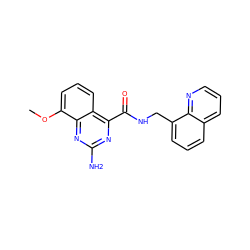 COc1cccc2c(C(=O)NCc3cccc4cccnc34)nc(N)nc12 ZINC000653786704