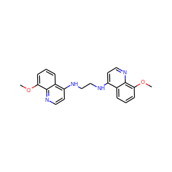 COc1cccc2c(NCCNc3ccnc4c(OC)cccc34)ccnc12 ZINC000045302923