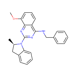 COc1cccc2c(NCc3ccccc3)nc(N3c4ccccc4C[C@H]3C)nc12 ZINC000219016110