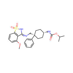 COc1cccc2c1/C(=N/C[C@]1(c3ccccc3)CC[C@H](NC(=O)OC(C)C)CC1)NS2(=O)=O ZINC000473115251