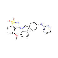 COc1cccc2c1/C(=N/C[C@]1(c3ccccc3)CC[C@H](Nc3ncccn3)CC1)NS2(=O)=O ZINC000473135345