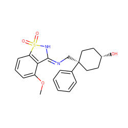 COc1cccc2c1/C(=N/C[C@]1(c3ccccc3)CC[C@H](O)CC1)NS2(=O)=O ZINC000473111493