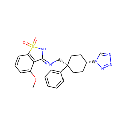 COc1cccc2c1/C(=N/C[C@]1(c3ccccc3)CC[C@H](n3cnnn3)CC1)NS2(=O)=O ZINC000473137644