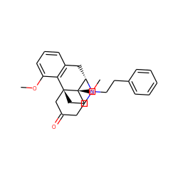 COc1cccc2c1[C@]13CCN(CCc4ccccc4)[C@@H](C2)[C@]1(OC)CCC(=O)C3 ZINC000101252949