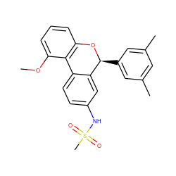 COc1cccc2c1-c1ccc(NS(C)(=O)=O)cc1[C@H](c1cc(C)cc(C)c1)O2 ZINC000026174783