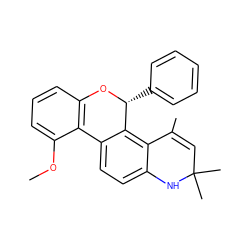 COc1cccc2c1-c1ccc3c(c1[C@@H](c1ccccc1)O2)C(C)=CC(C)(C)N3 ZINC000002007389