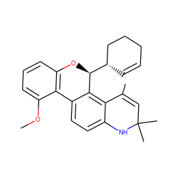 COc1cccc2c1-c1ccc3c(c1[C@H]([C@H]1C=CCCC1)O2)C(C)=CC(C)(C)N3 ZINC000029415676