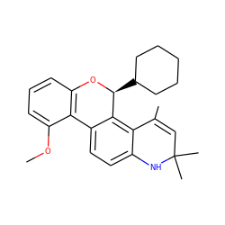 COc1cccc2c1-c1ccc3c(c1[C@H](C1CCCCC1)O2)C(C)=CC(C)(C)N3 ZINC000013470810