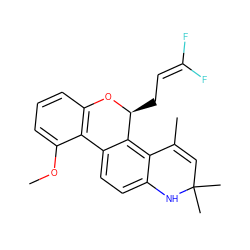 COc1cccc2c1-c1ccc3c(c1[C@H](CC=C(F)F)O2)C(C)=CC(C)(C)N3 ZINC000029463342