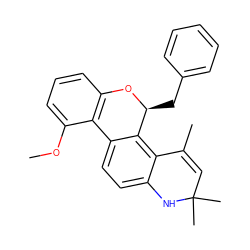 COc1cccc2c1-c1ccc3c(c1[C@H](Cc1ccccc1)O2)C(C)=CC(C)(C)N3 ZINC000013470802