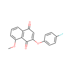 COc1cccc2c1C(=O)C(Oc1ccc(F)cc1)=CC2=O ZINC000473111470