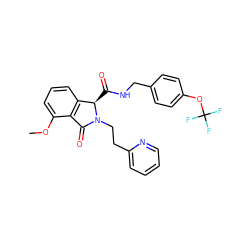 COc1cccc2c1C(=O)N(CCc1ccccn1)[C@@H]2C(=O)NCc1ccc(OC(F)(F)F)cc1 ZINC000095552141