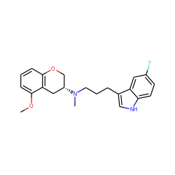 COc1cccc2c1C[C@@H](N(C)CCCc1c[nH]c3ccc(F)cc13)CO2 ZINC000034801028