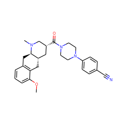 COc1cccc2c1C[C@H]1C[C@@H](C(=O)N3CCN(c4ccc(C#N)cc4)CC3)CN(C)[C@@H]1C2 ZINC000028950364