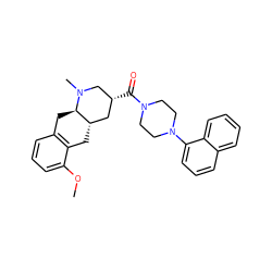 COc1cccc2c1C[C@H]1C[C@@H](C(=O)N3CCN(c4cccc5ccccc45)CC3)CN(C)[C@@H]1C2 ZINC000028950330