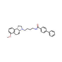 COc1cccc2c1CC[C@H]1[C@H]2CCN1CCCCNC(=O)c1ccc(-c2ccccc2)cc1 ZINC000026717779