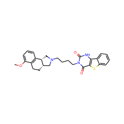 COc1cccc2c1CC[C@H]1CN(CCCCn3c(=O)[nH]c4c(sc5ccccc54)c3=O)C[C@@H]21 ZINC000013807858